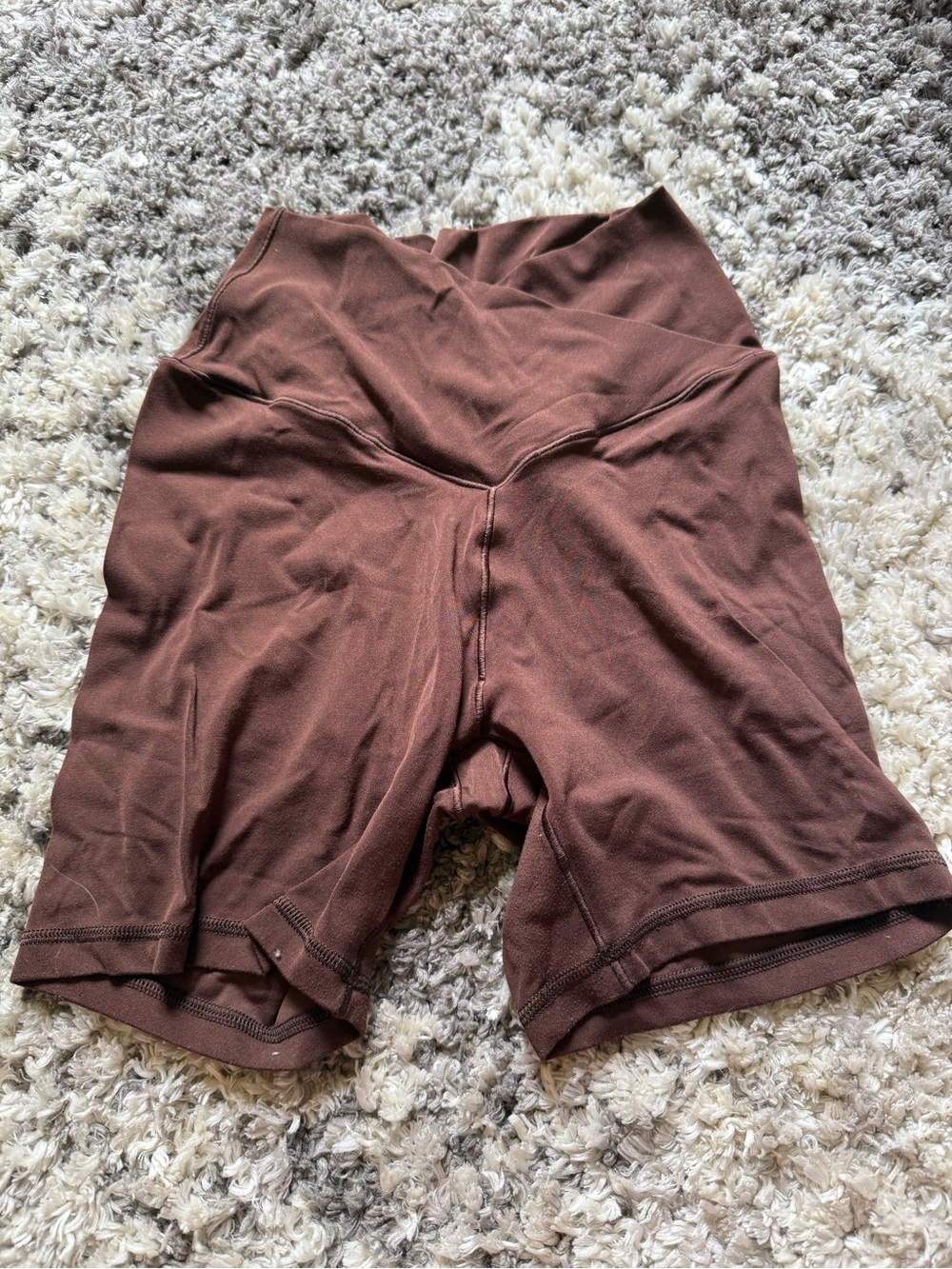 aerie Brown High-Waisted Bike Shorts